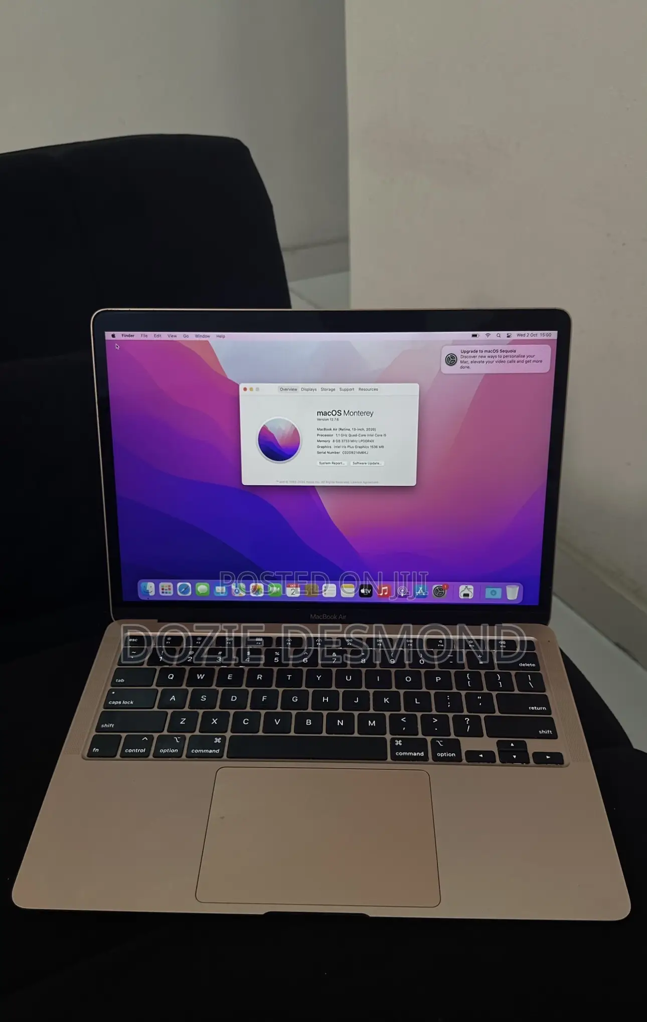 Laptop Apple MacBook Air 2020 8GB Intel Core i5 SSD 512GB