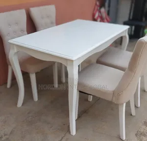Exquisite Designer White 4 Seater Dinner