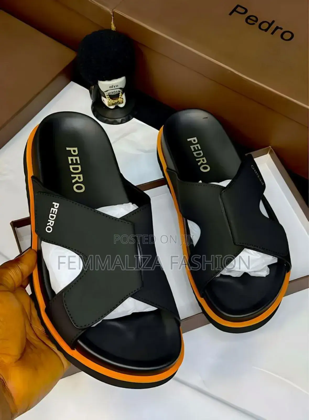 Men Classic Leather Slides