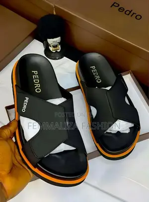 Men Classic Leather Slides