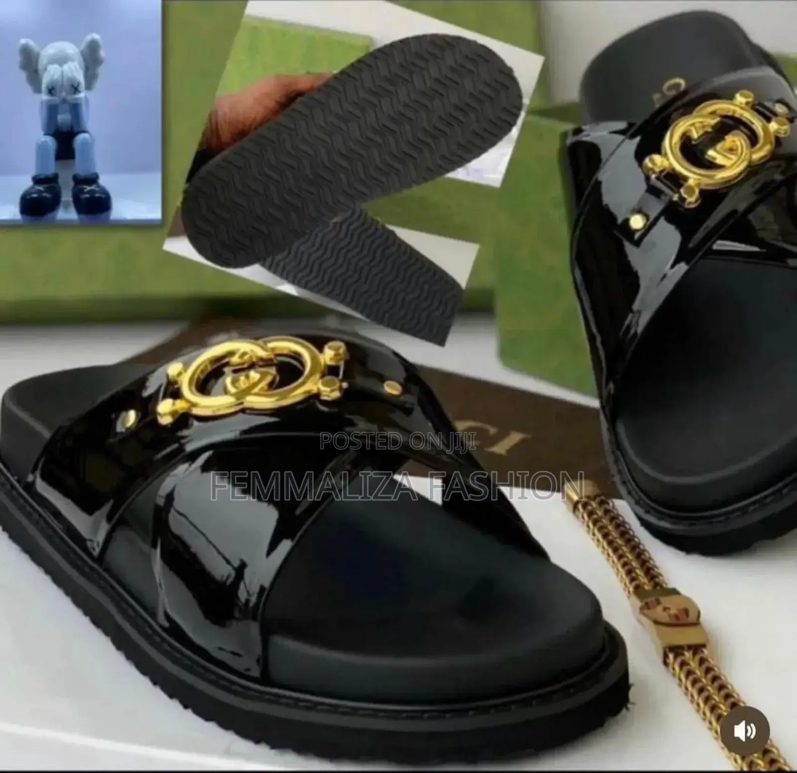 Men Classic Leather Slides