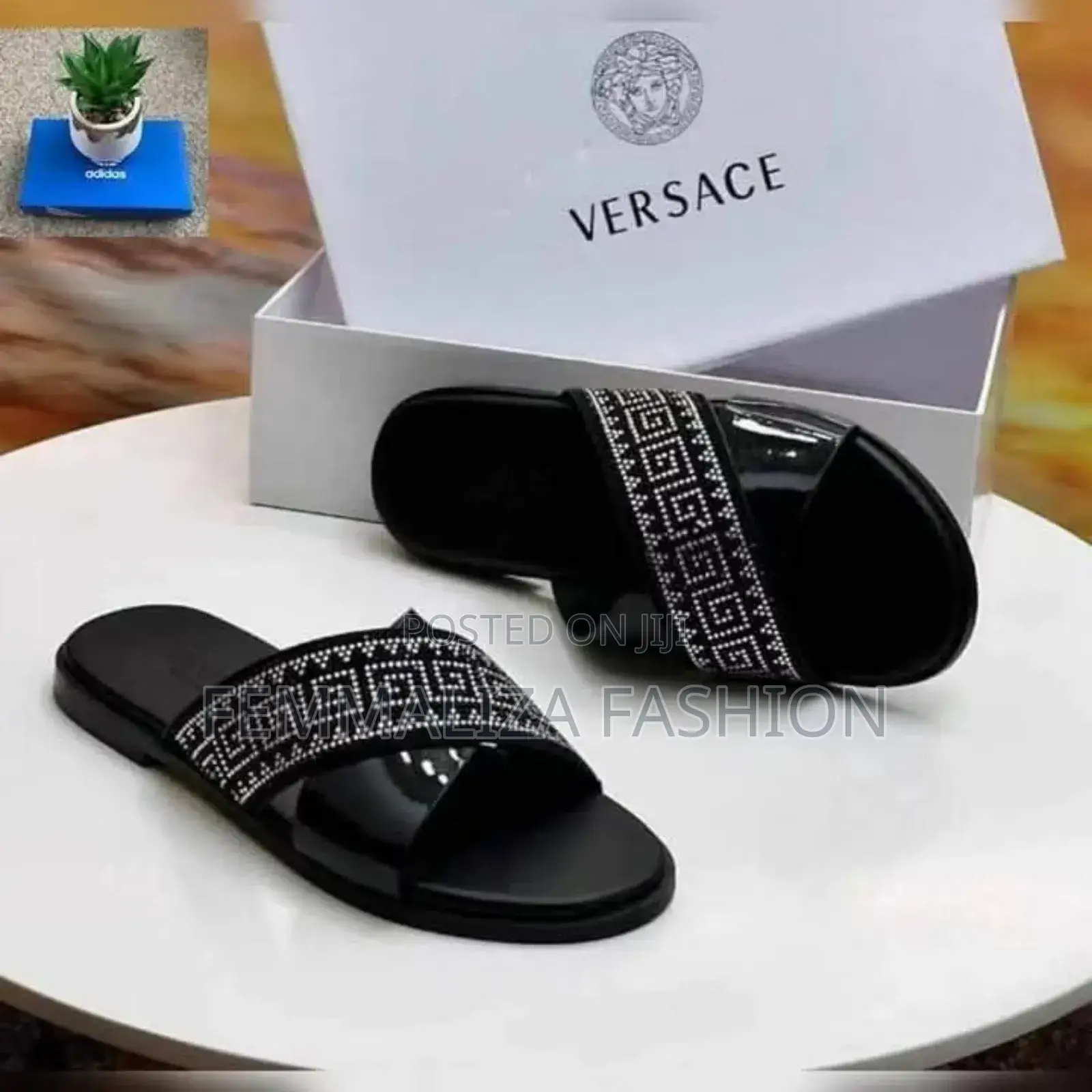 Men Classic Leather Slides