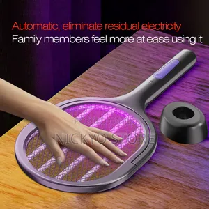  Rechargeable Electric Mosquito Killer Racket (Uv Attraction Light)