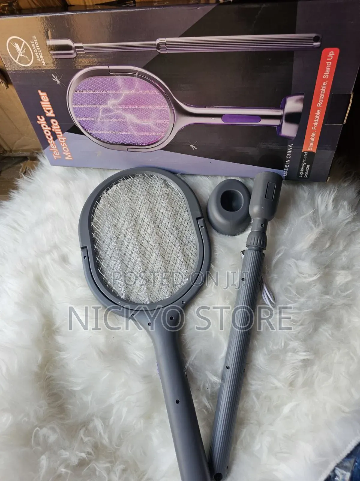  Rechargeable Electric Mosquito Killer Racket (Uv Attraction Light)