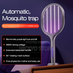  Rechargeable Electric Mosquito Killer Racket (Uv Attraction Light)