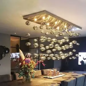 Modern Quality Stylish Luxury Crystal Led Bubble Stone Like Chandelier