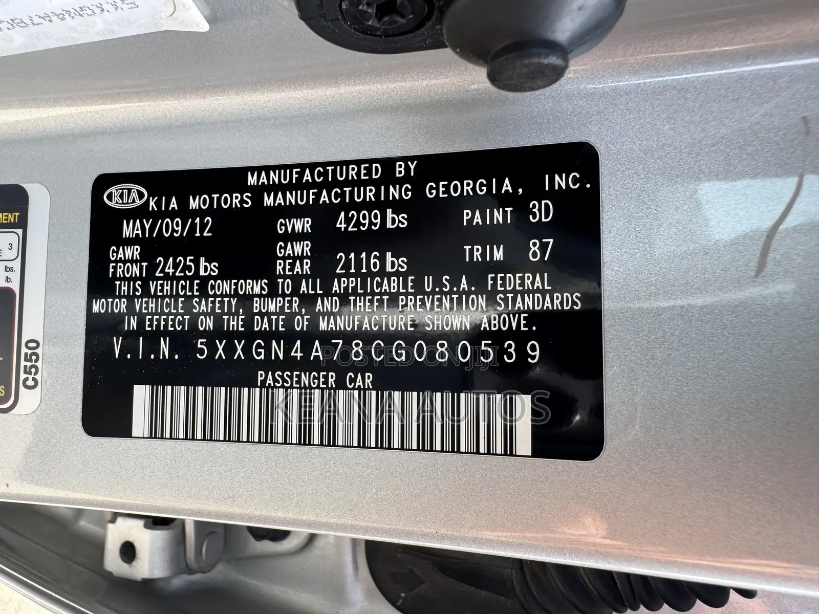 Kia Optima 2014 Silver