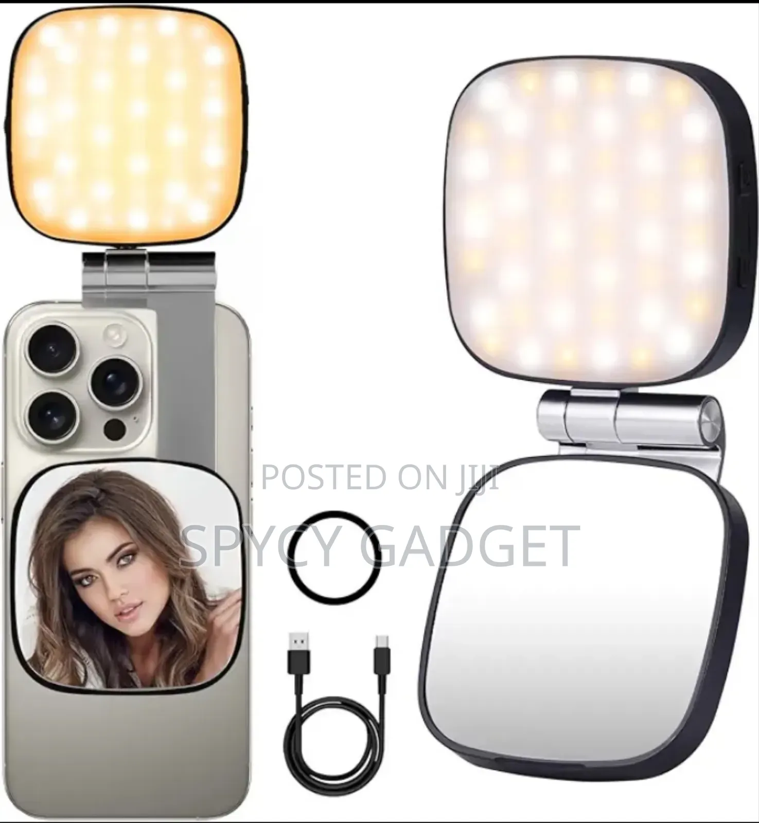 Magnetic Selfie Phone Light With Mirror