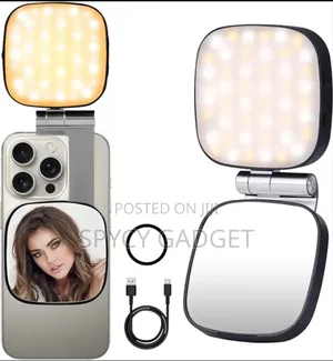 Magnetic Selfie Phone Light With Mirror