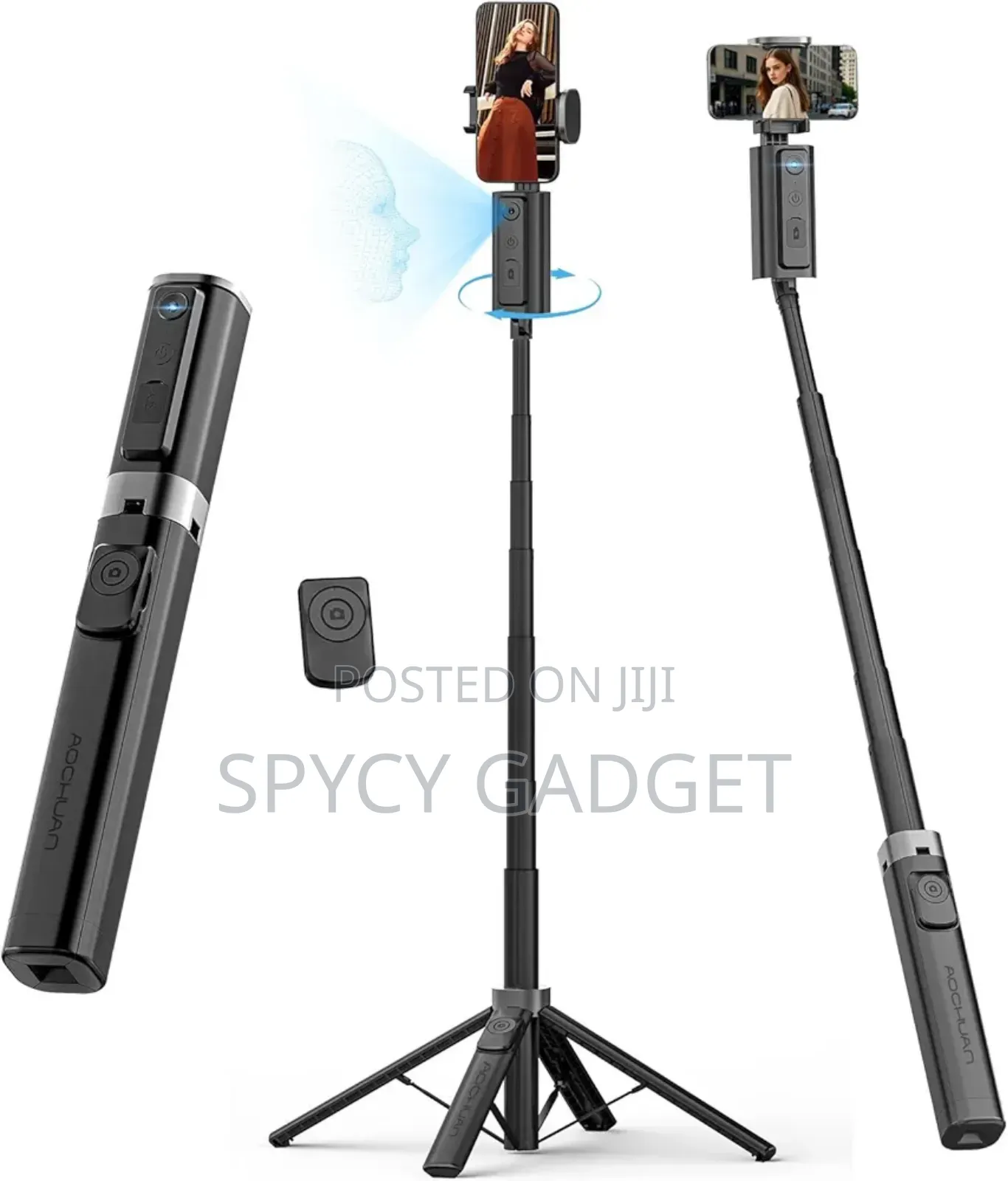 Ai Face Tracking Extendable Tripod With 4 Legs