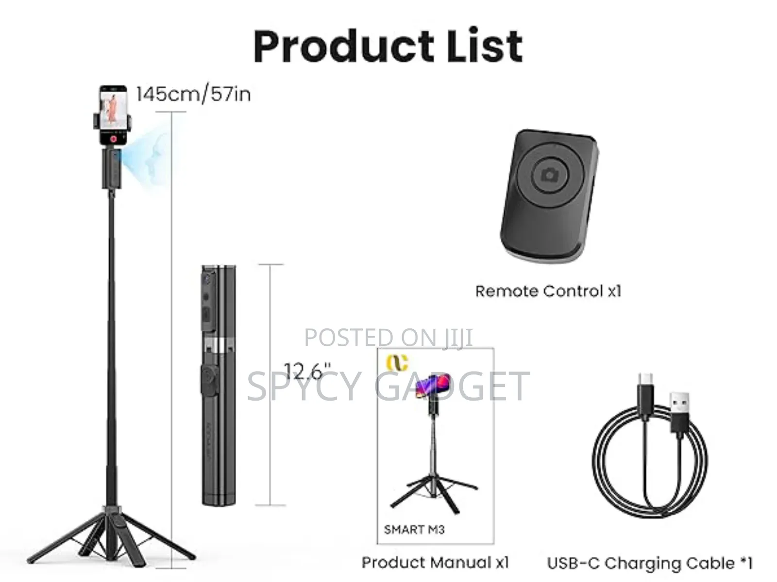 Ai Face Tracking Extendable Tripod With 4 Legs
