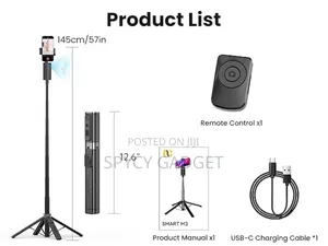 Ai Face Tracking Extendable Tripod With 4 Legs