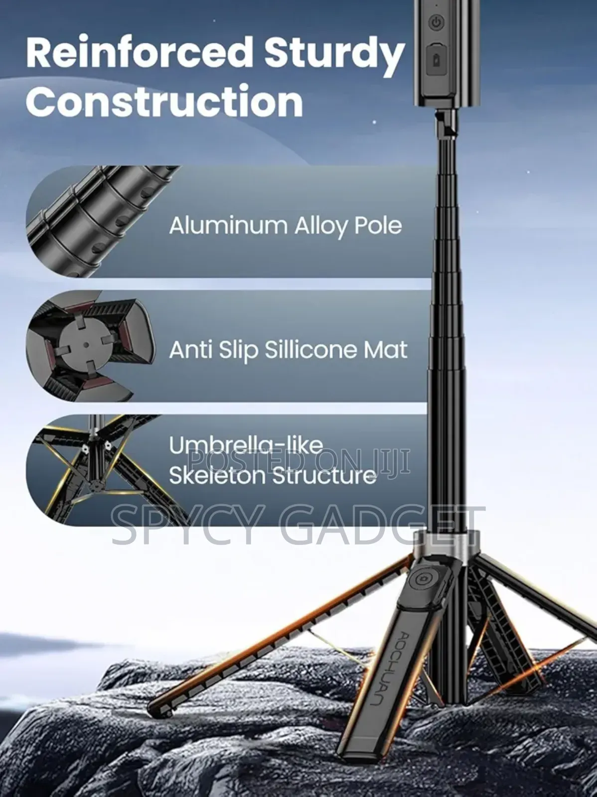 Ai Face Tracking Extendable Tripod With 4 Legs