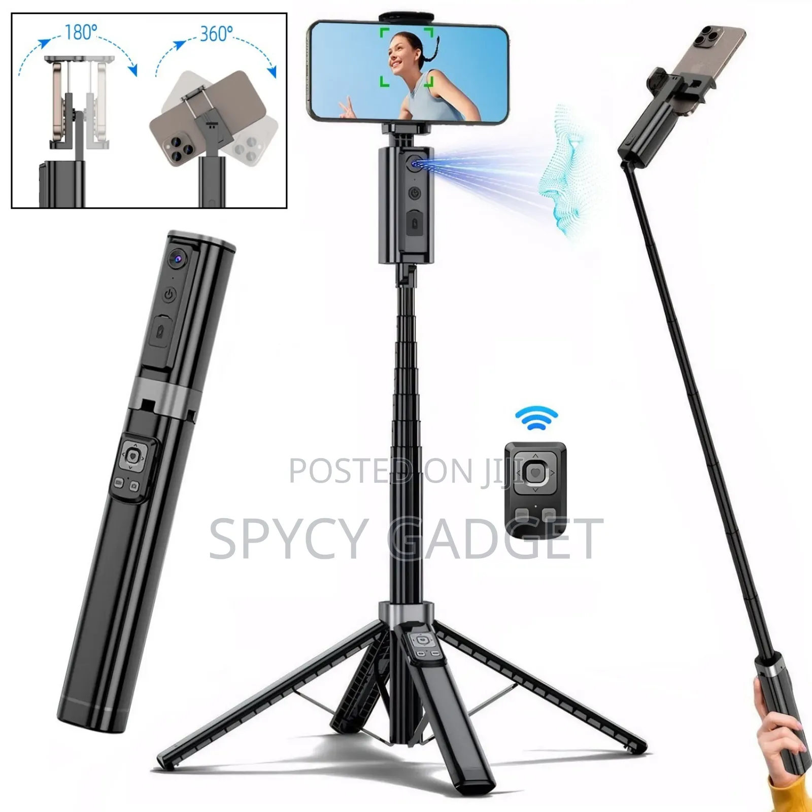 Ai Face Tracking Extendable Tripod With 4 Legs