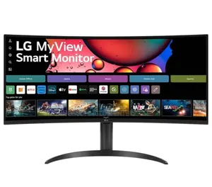 Lg 34" Curved Smart WQHD Monitor (3440x1440) 100hz,Myview Streaming