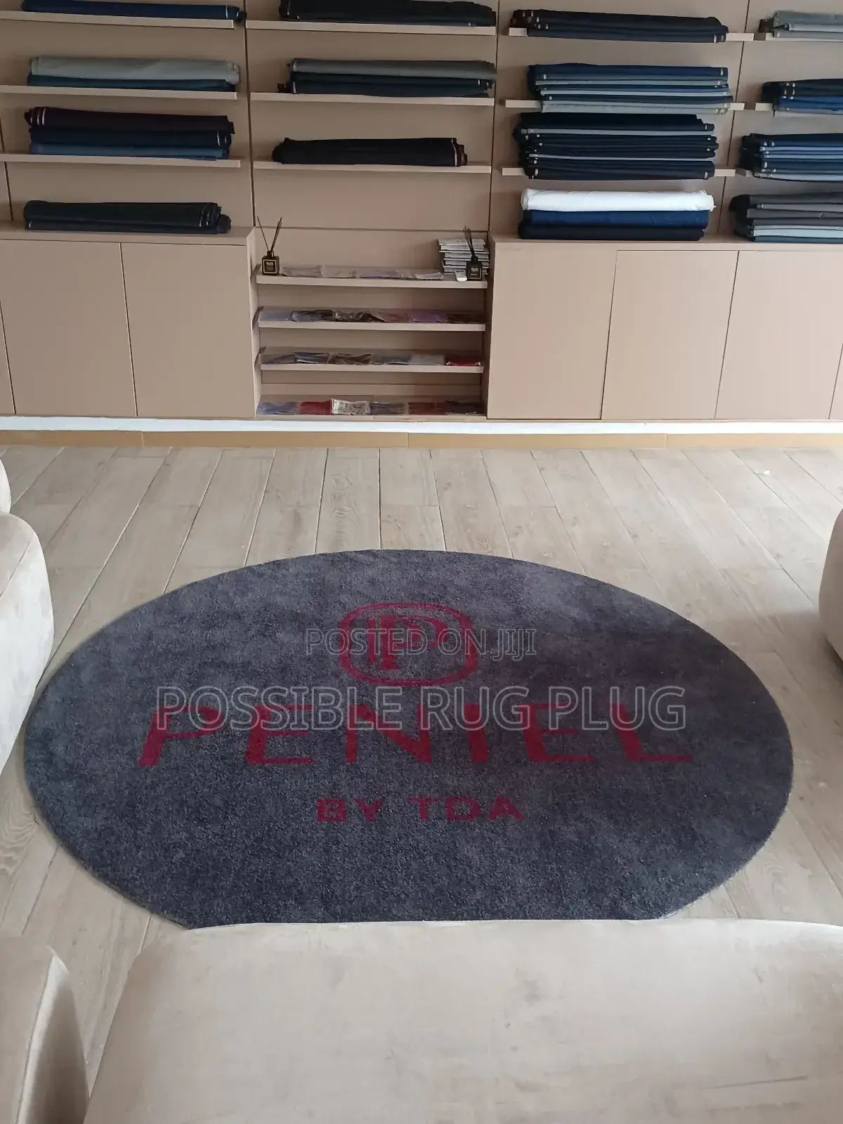 Customised Circle Rug.