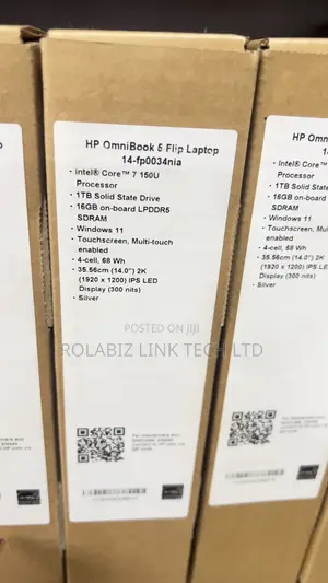 New Laptop HP OmniBook 5 Flip 16GB Intel Core I7 SSD 512GB