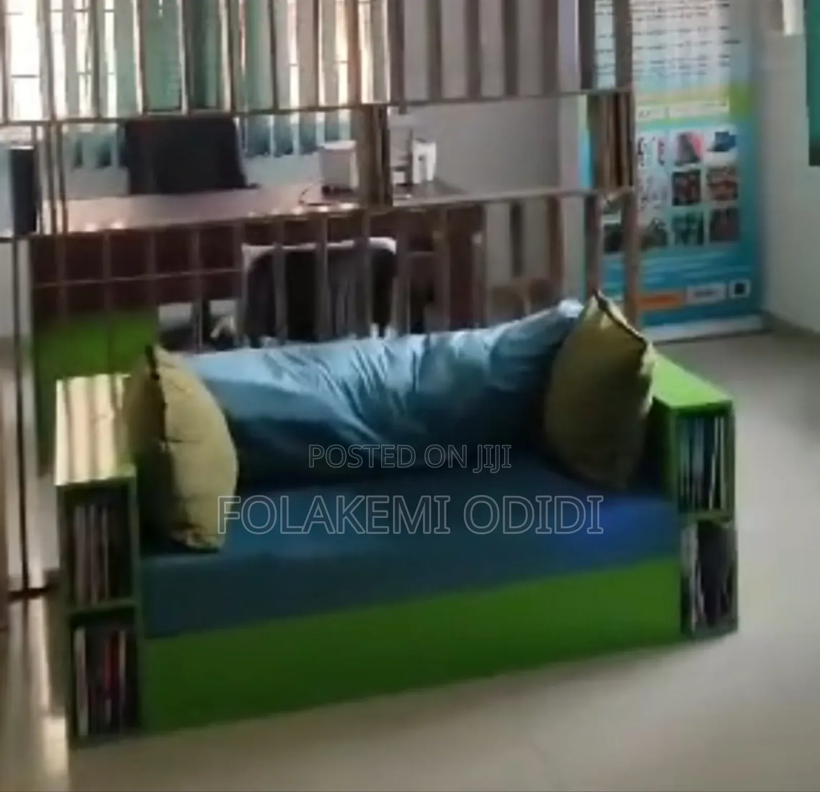 Sofa With Side Book Shelf
