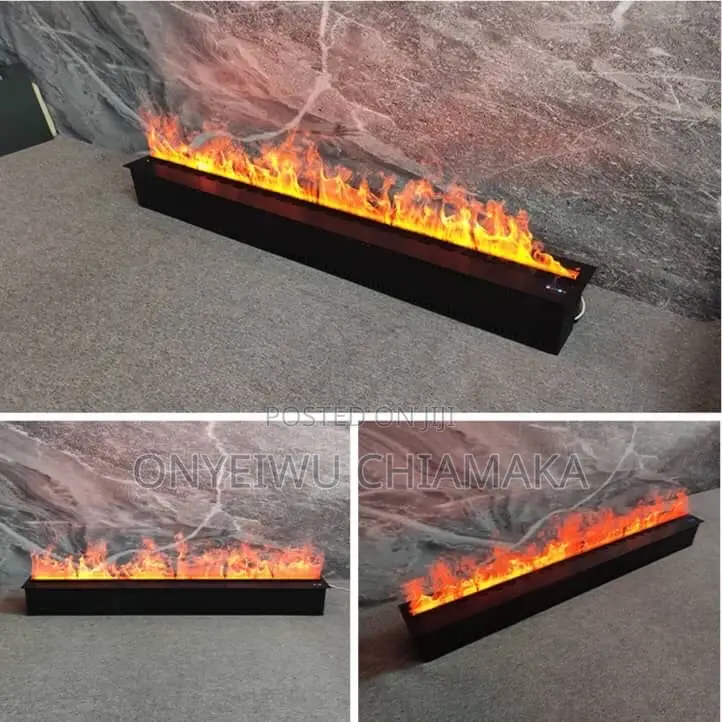 Modern Linear Electric Fireplace With Realistic Flame Effect