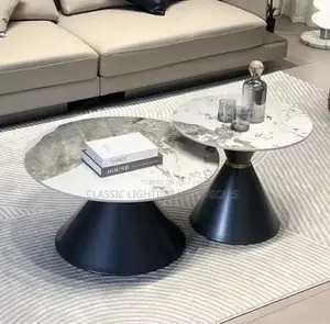 Rock Slab Coffee Table Round Combination Hourglass Cone Simple Table