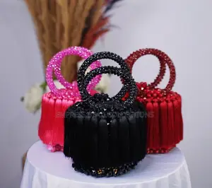 Beaded Bucket Tassel Bag