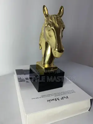 Luxury Copper Horse Ornament With Marble Base