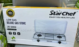 2 Burner Starchef Table Gas Cooker - Low Gas Deluxe Stove