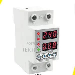 Current Voltage Surge Protector Regulator With Load Limiter 63a