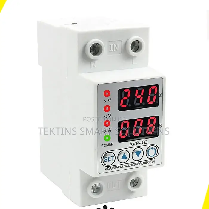 Current Voltage Surge Protector Regulator With Load Limiter 63a