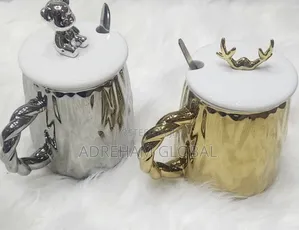 Luxury Fancy Ceramic Mug With Lid.