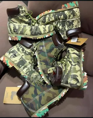 Timberland Green Camo Boots.