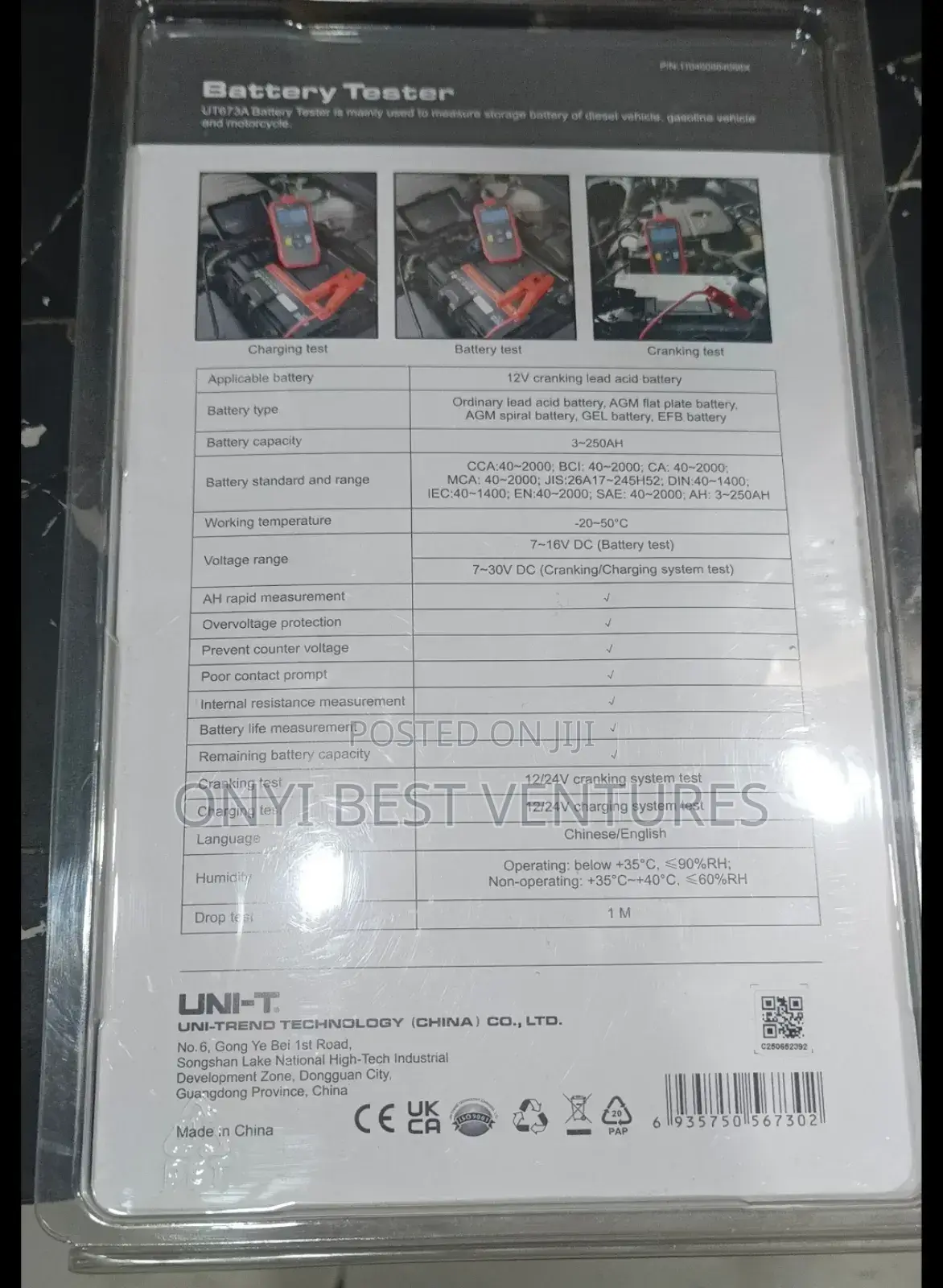 Uni-T Battery Tester Ut673a