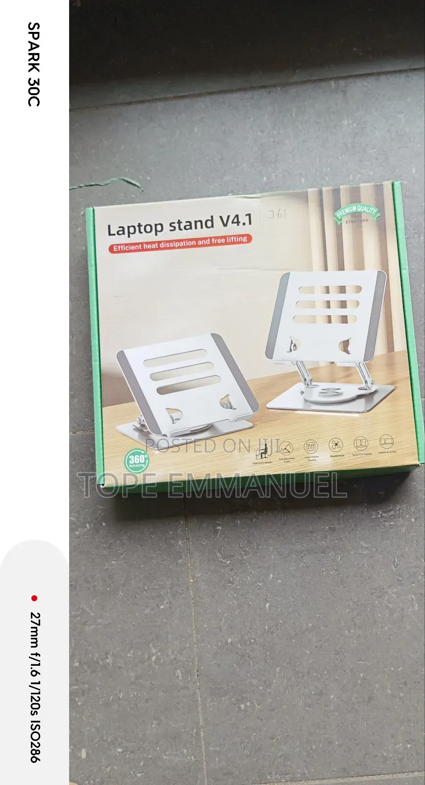 Adjustable 360 Rotating Laptop Stand and Tablet Foldable