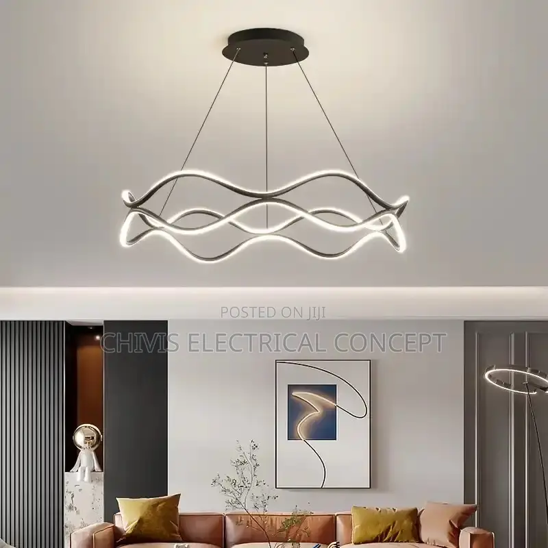 Modern Creativity Wave Ring Led Pendant Lights