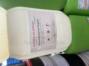 Container of Sigma-Aldrich Natural Alcohol Isol Propanol.
