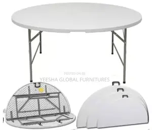Round Plastic Folding Table or a Banquet Round