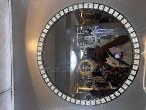 Quality Round Led Bathroom With a Crystal Encrusted Frame