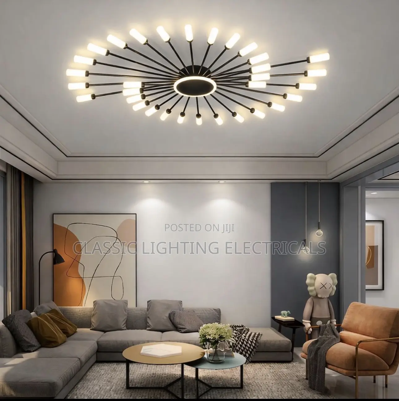 Modern Minimalist Stylish Led Ceiling Chandelier Lamps Design Art