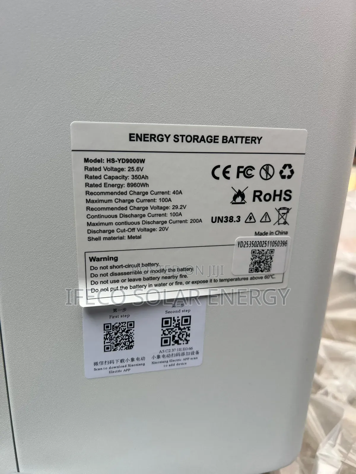 Haisic Lithium Ion Battery 9kwh 24v