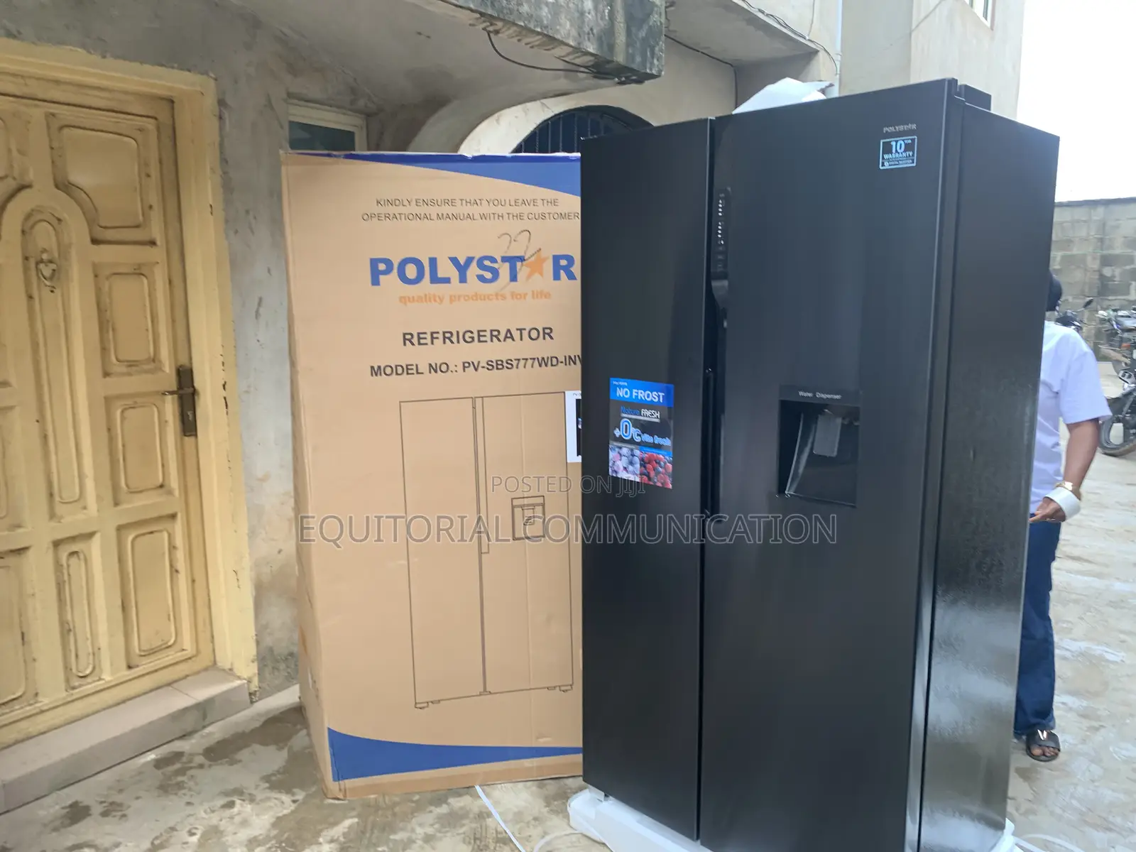 Polystar 520l Side-by-Side Refrigerator With Advanced Cooling