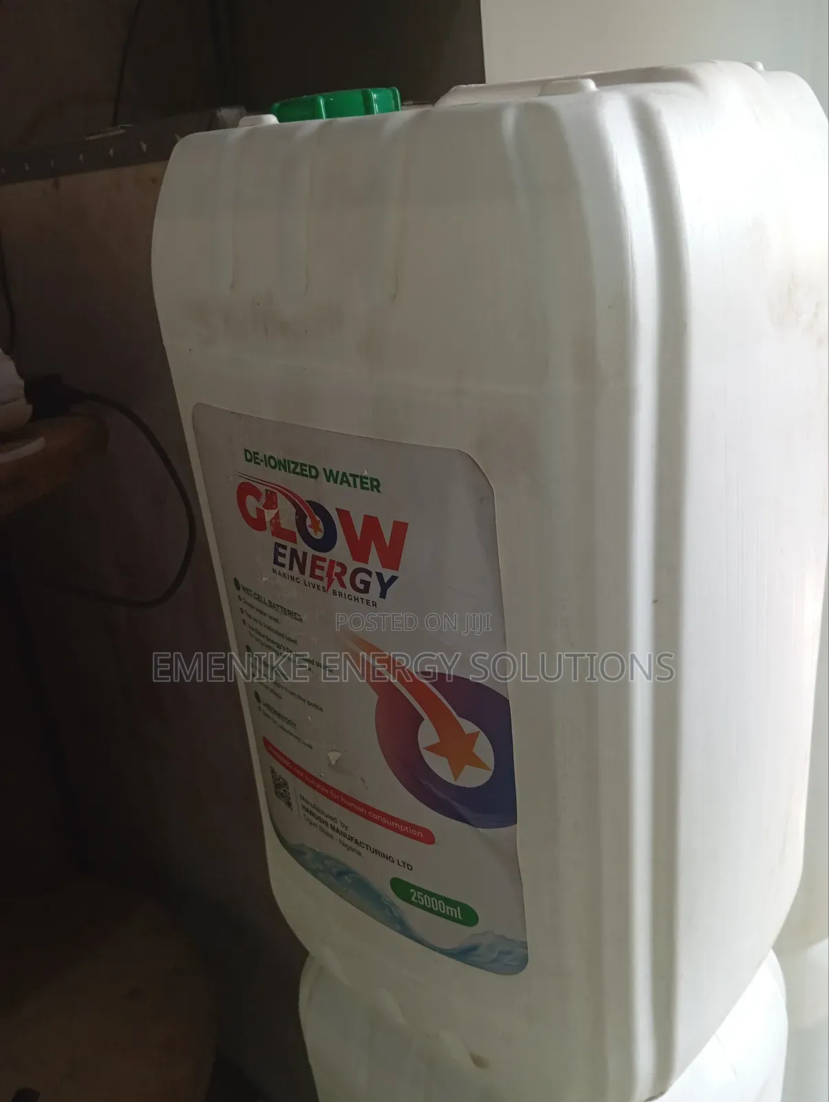 25ltrs Glow Energy Deionized Water