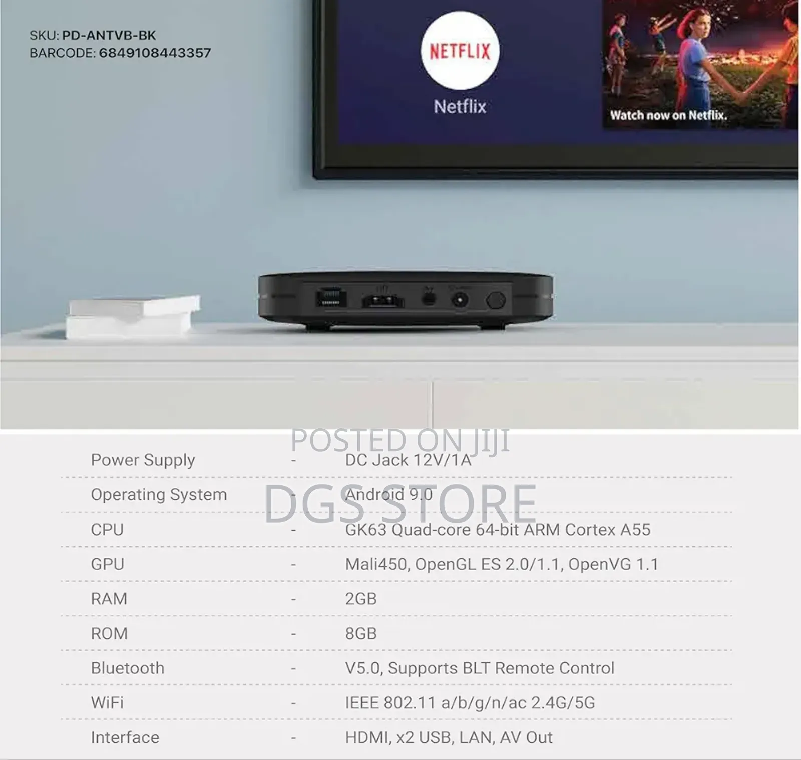 Porodo Smartview Android Tv Boxe 2/8gb