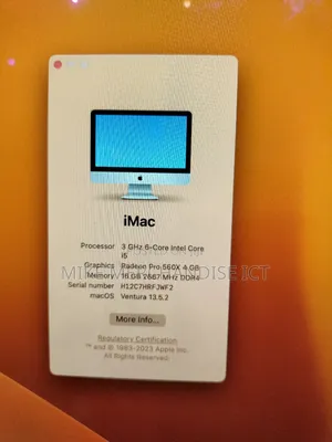 Desktop Computer Apple iMac 16GB Intel Core i5 SSD 512GB