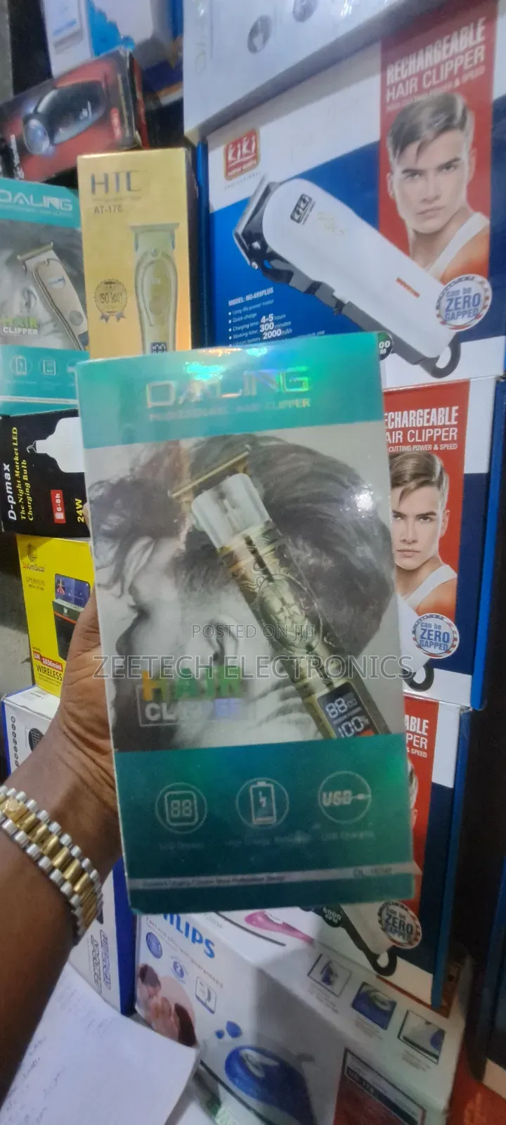 Daling Professional Rechargeable Cordless Hair Clipper.