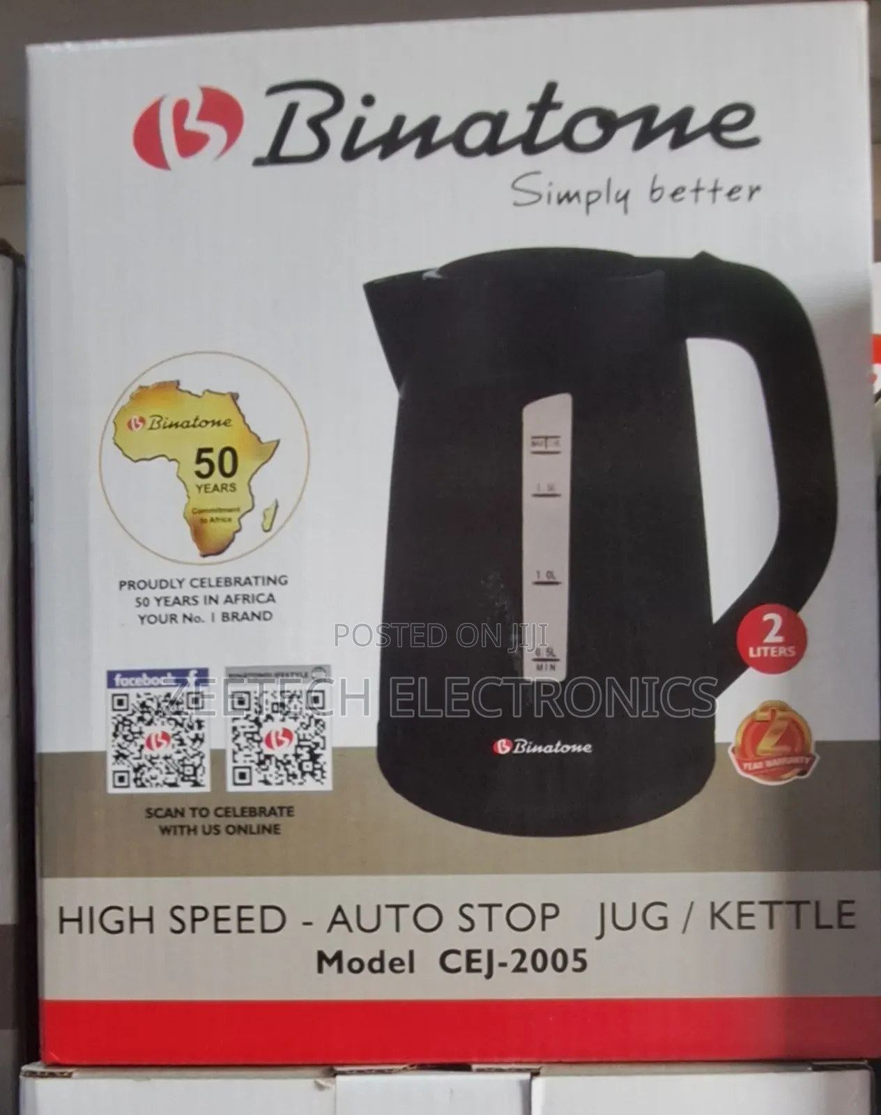 2l Binatone Electric Kettle