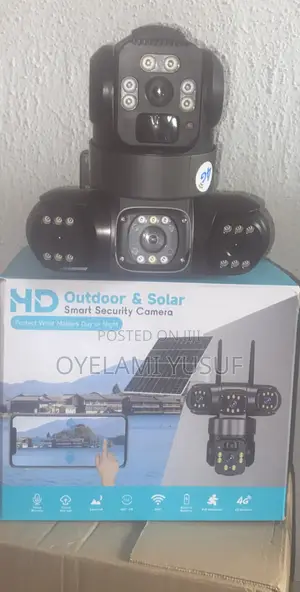 V380pro 3lens Solar CCTV Camera( 4g , Wifi )