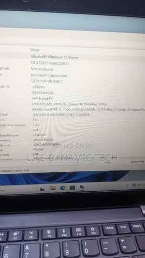 Laptop Lenovo ThinkPad T470s 8GB Intel Core I5 SSD 128GB