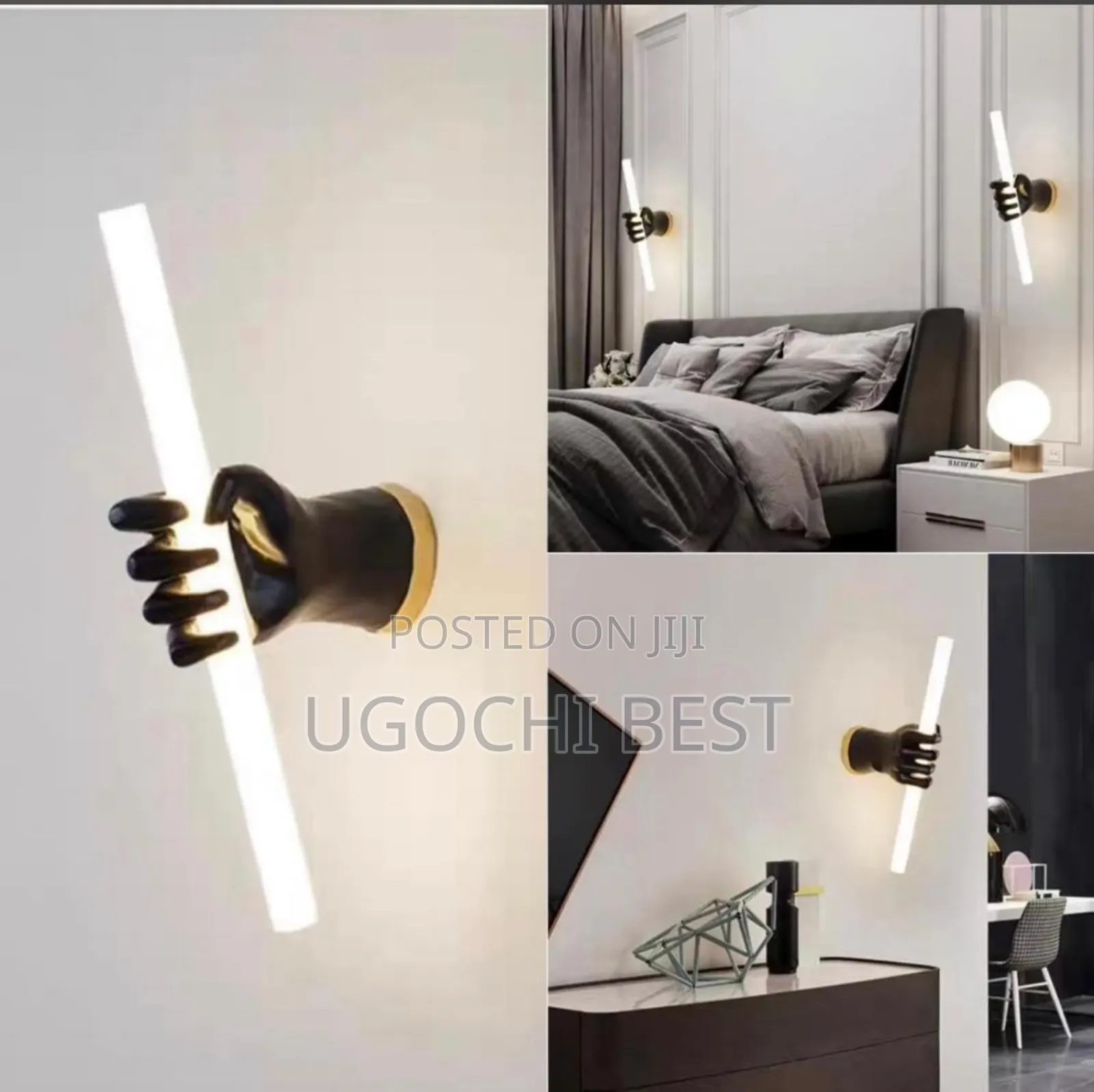 Modern Black Hand Wall Bracket Lights
