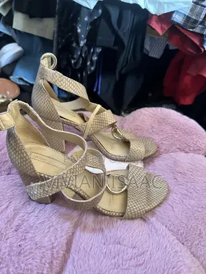 Brown Snake Leather Sandals