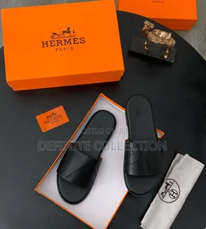 Original Hermes Leather Slippers